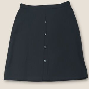 Ann Taylor black Elegant Black Button-Front Skirt size 8